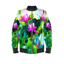 Load image into Gallery viewer, Water Lilies Men&#39;s Bomber Jacket
