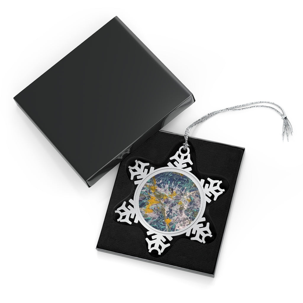Off-Kilter Pewter Snowflake Ornament